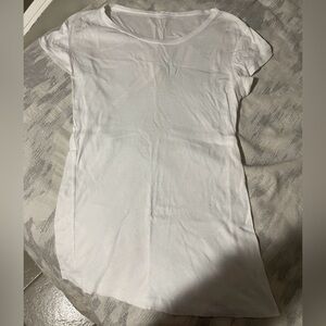 White Short Sleeve Crew Neck Women's Basic T-Shirt